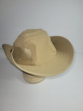 Magellan Outdoors Boonie Sun Hat Wide Brim Fishing Hiking Beige Flexible Snap